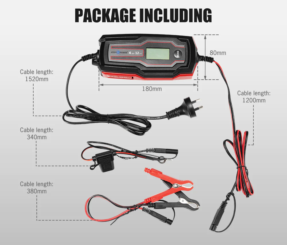 CARGADOR DE BATERIA INTELIGENTE 4A 12V - Trakend