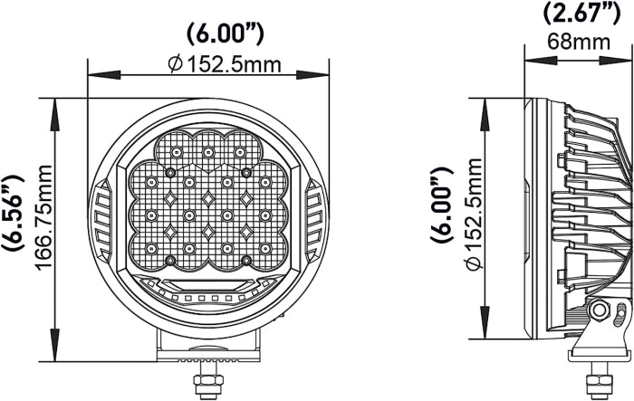 KIT FOCOS REDONDOS HELLA VALUEFIT 500 LED BEAM