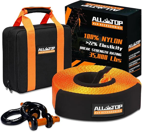 KIT CORREAS DE RECUPERACIÓN ALL TOP CON GRILLETES 35.000 LBS