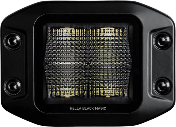 KIT FOCOS LED HELLA BLACK MAGIC 3,2" EMPOTRABLES FLOOD