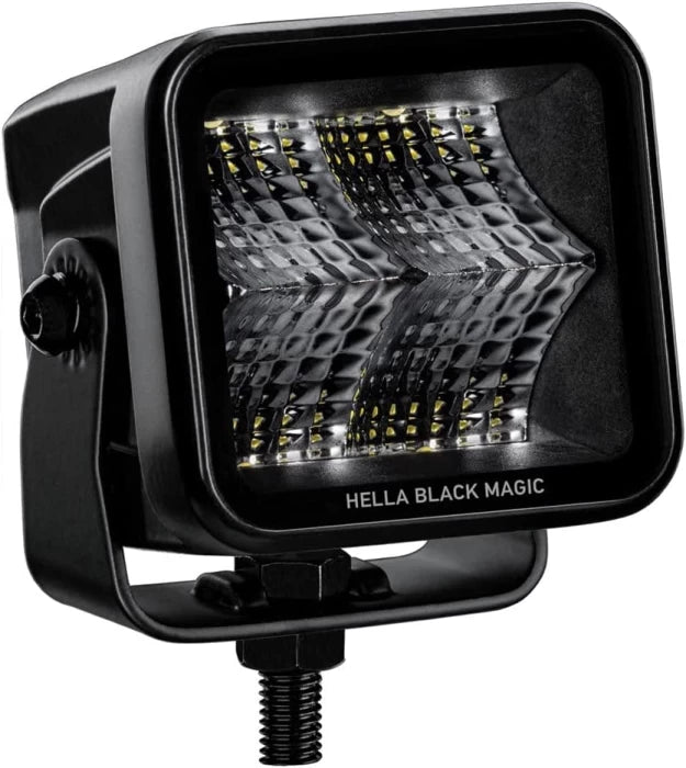KIT FOCOS LED HELLA BLACK MAGIC 2,7" CUADRADO FLOOD