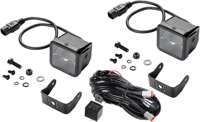 KIT FOCOS LED HELLA BLACK MAGIC 2,7" CUADRADO FLOOD