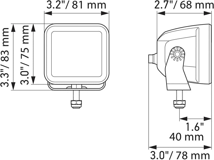 KIT FOCOS LED HELLA BLACK MAGIC 3.2″ FLOOD