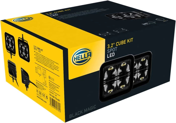 KIT FOCOS LED HELLA BLACK MAGIC 3.2″ SPOT