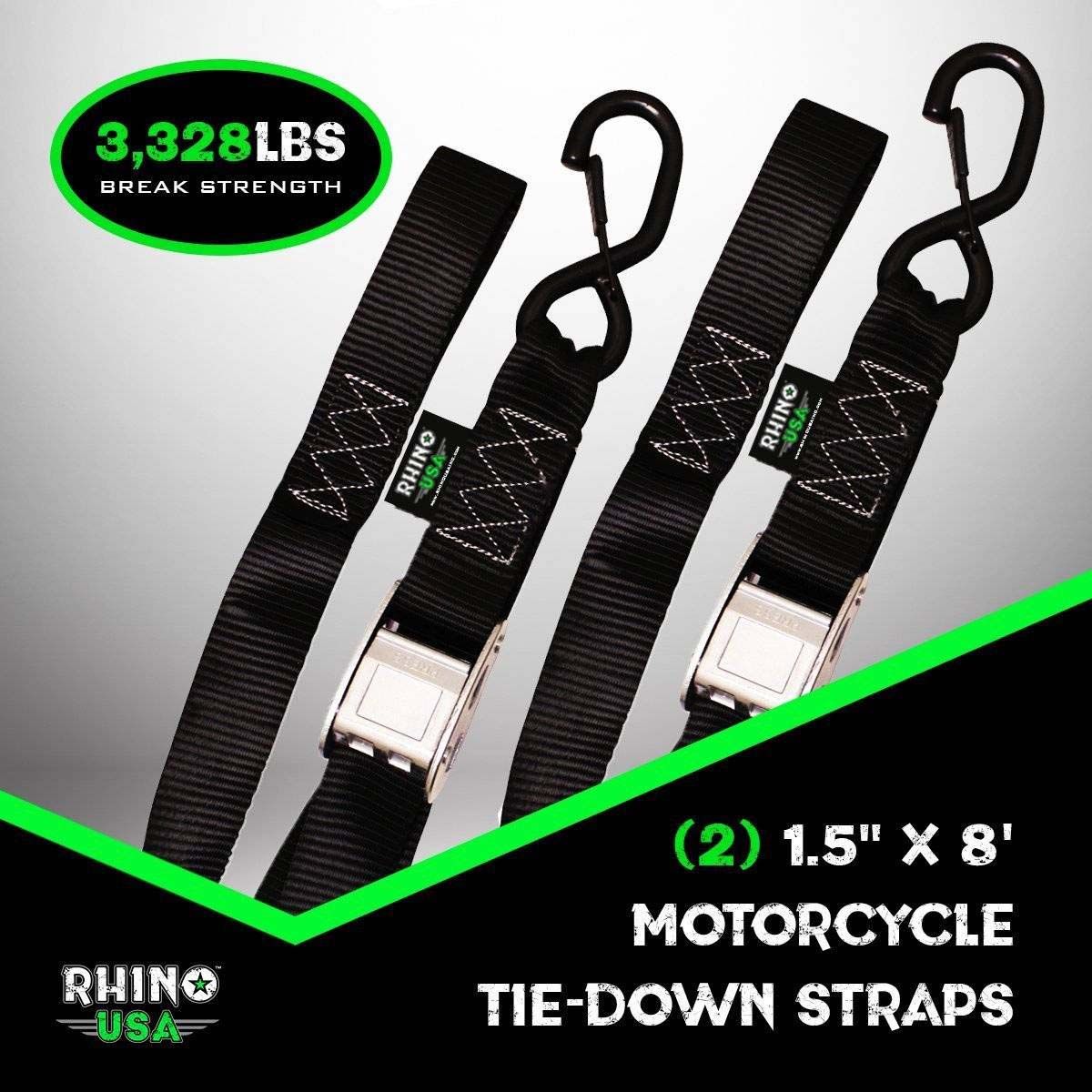 PACK X 2 CORREAS DE AMARRE 3,8 X 244 CM CON GANCHO - Trakend