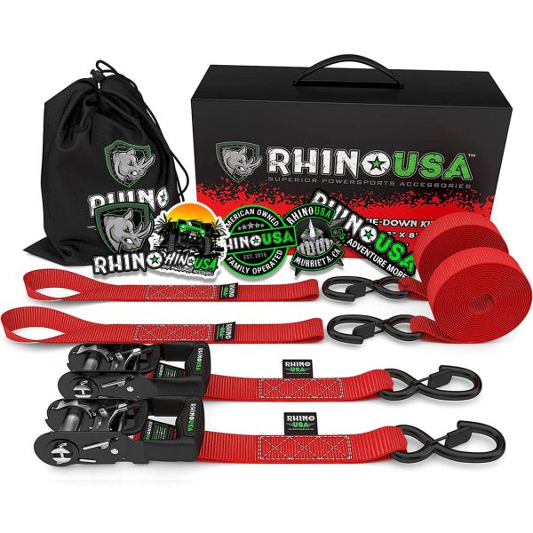 PACK X2 CORREAS DE AMARRE HD 4X244 CM CON RATCHET
