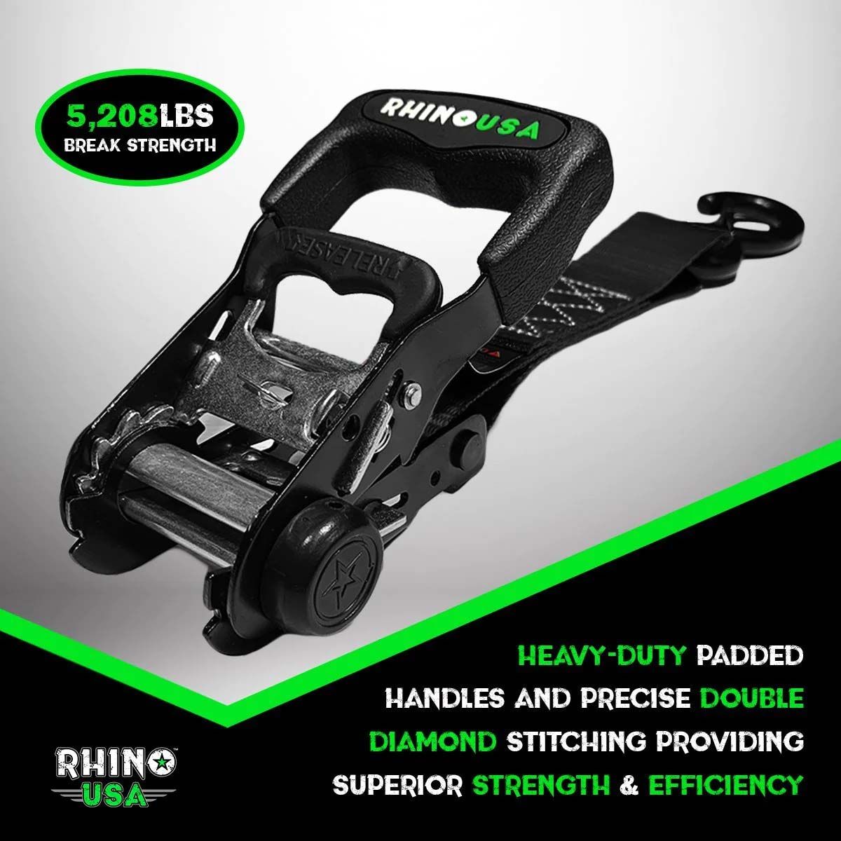 PACK X2 CORREAS DE AMARRE HD 4X244 CM CON RATCHET - Trakend