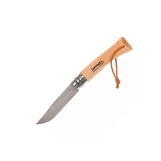 CUCHILLO OPINEL N°8 CON LAZO DE CUERO - Trakend